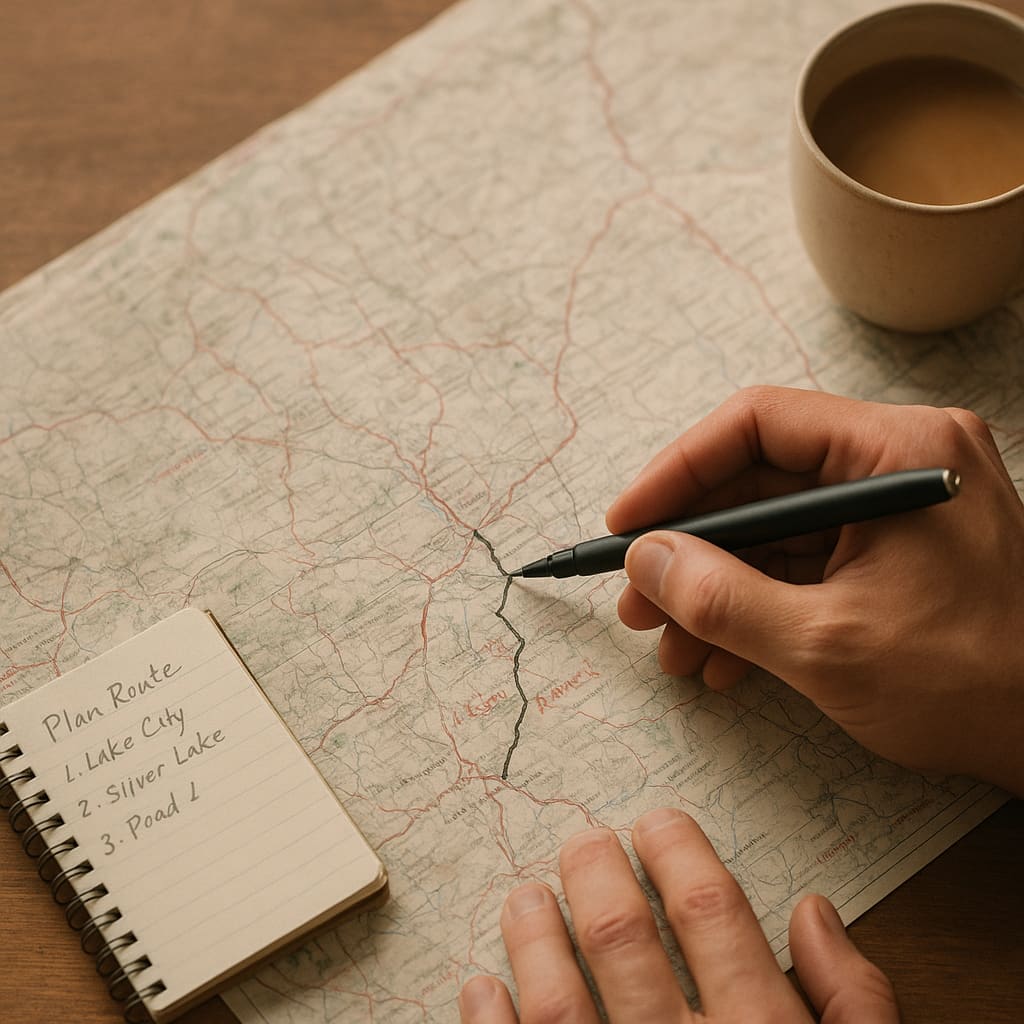 Routenplanung auf einer Karte